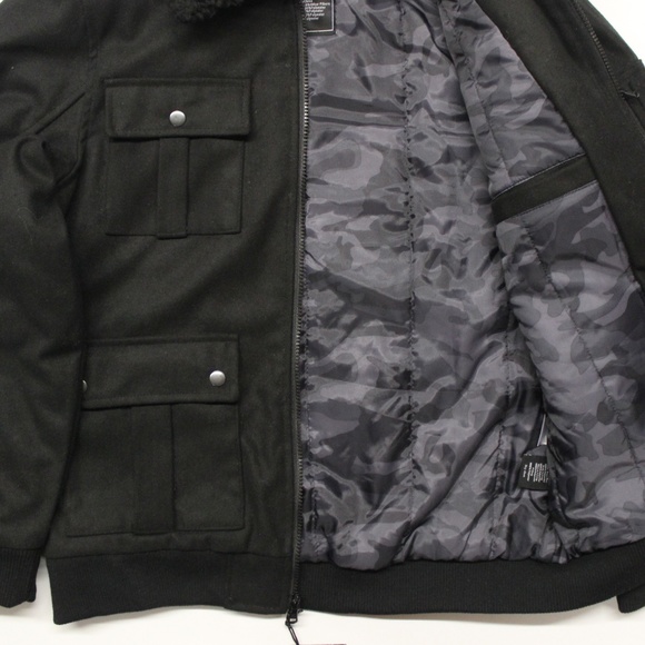 Men's Rock & Republic Faux Fur Collar Jacket - M - Picture 2 of 4